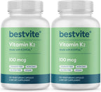BESTVITE Vitamina K2 100 mcg (MK-7) - 240 Cápsulas Vegetarianas