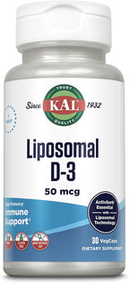 KAL Liposomal Vitamina D3 50 mcg (2000 IU) - 30 Cápsulas Veganas