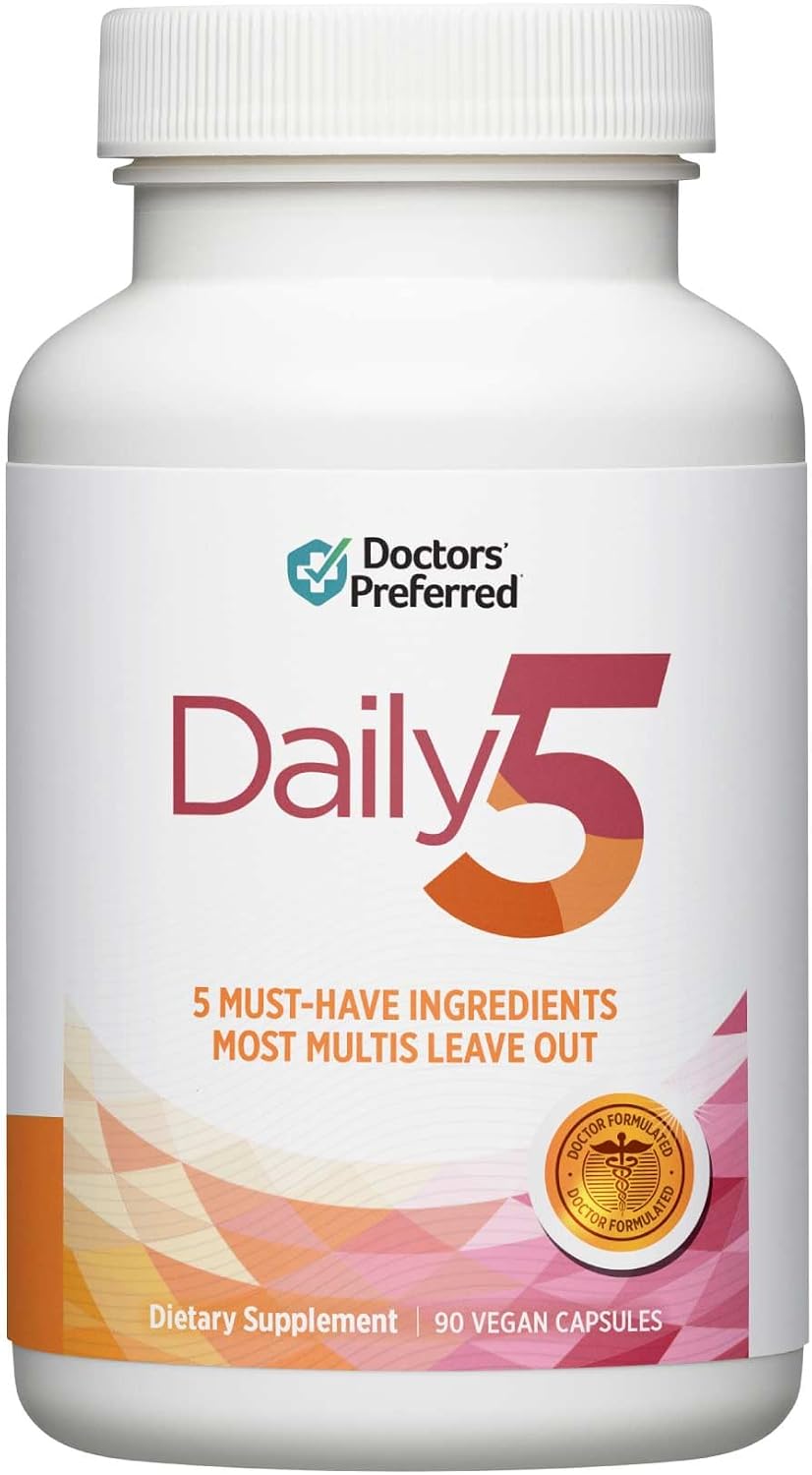 Daily5 Multivitamínico para Hombres y Mujeres, DOCTORS' PREFERRED, 90 Cápsulas Veganas
