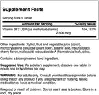 Swanson Ultra Vitamina B12 Metilcobalamina 2500 mcg - 60 Comprimidos Sabor a Cereza Negra Natural (Pack de 4)
