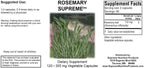 Supreme Nutrition Rosemary Supreme, 120 Cápsulas Vegetarianas de Romero Puro (Pack de 2)