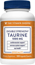 The Vitamin Shoppe Taurina Doble Concentración - Suplemento en Cápsulas