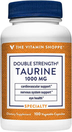 The Vitamin Shoppe Taurina Doble Concentración - Suplemento en Cápsulas