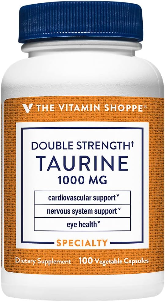 The Vitamin Shoppe Taurina Doble Concentración - Suplemento en Cápsulas