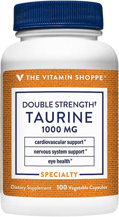 The Vitamin Shoppe Taurina Doble Concentración - Suplemento en Cápsulas – Image 1