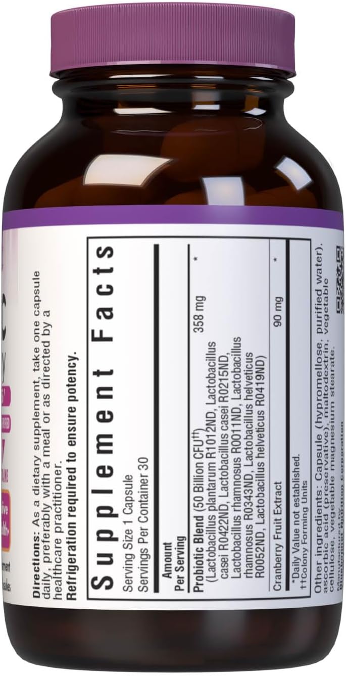 Bluebonnet Nutrition Advanced Choice Ladies' Single Daily Probiotic 50 Billion – Women's Probiotic, 30 Vegetable Capsules