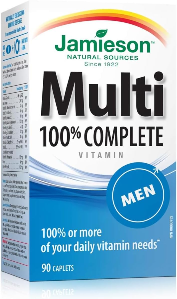 Jamieson Multi Vitamina 100% Completa para Hombres, 90 Comprimidos