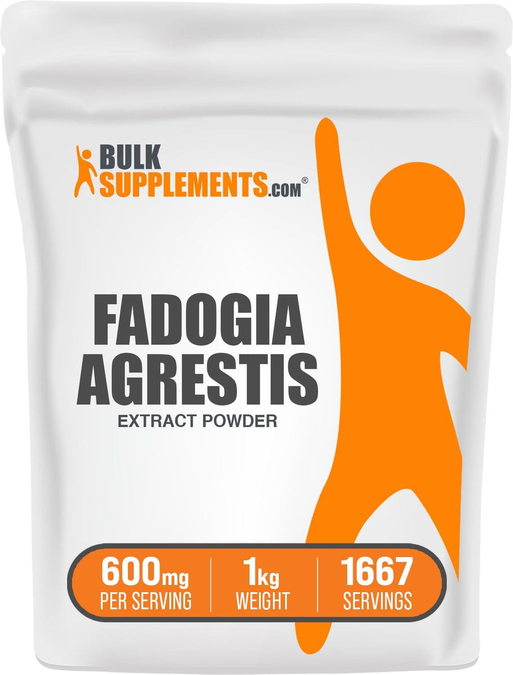 BulkSupplements.com Extracto de Fadogia Agrestis en Polvo - 600mg por Ración, 500g
