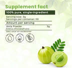 bixa BOTANICAL Polvo de Amla (Emblica officinalis) - 454 g (1 Libra) | Suplemento Herbal Antioxidante y Rico en Vitamina C Natural