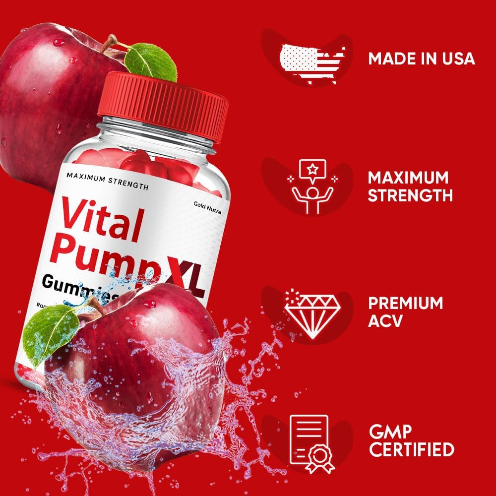 Vital Pump XL Gummies - Suplemento de Alto Rendimiento, Fórmula 100% Natural (2 Envases)