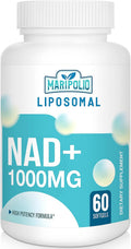 Maripolio NAD+ Liposomal 1000 mg | Alta Biodisponibilidad | Apoyo al Metabolismo Energético Celular | Suplemento de NAD+ Puro para Hombres y Mujeres, 60 Cápsulas Blandas