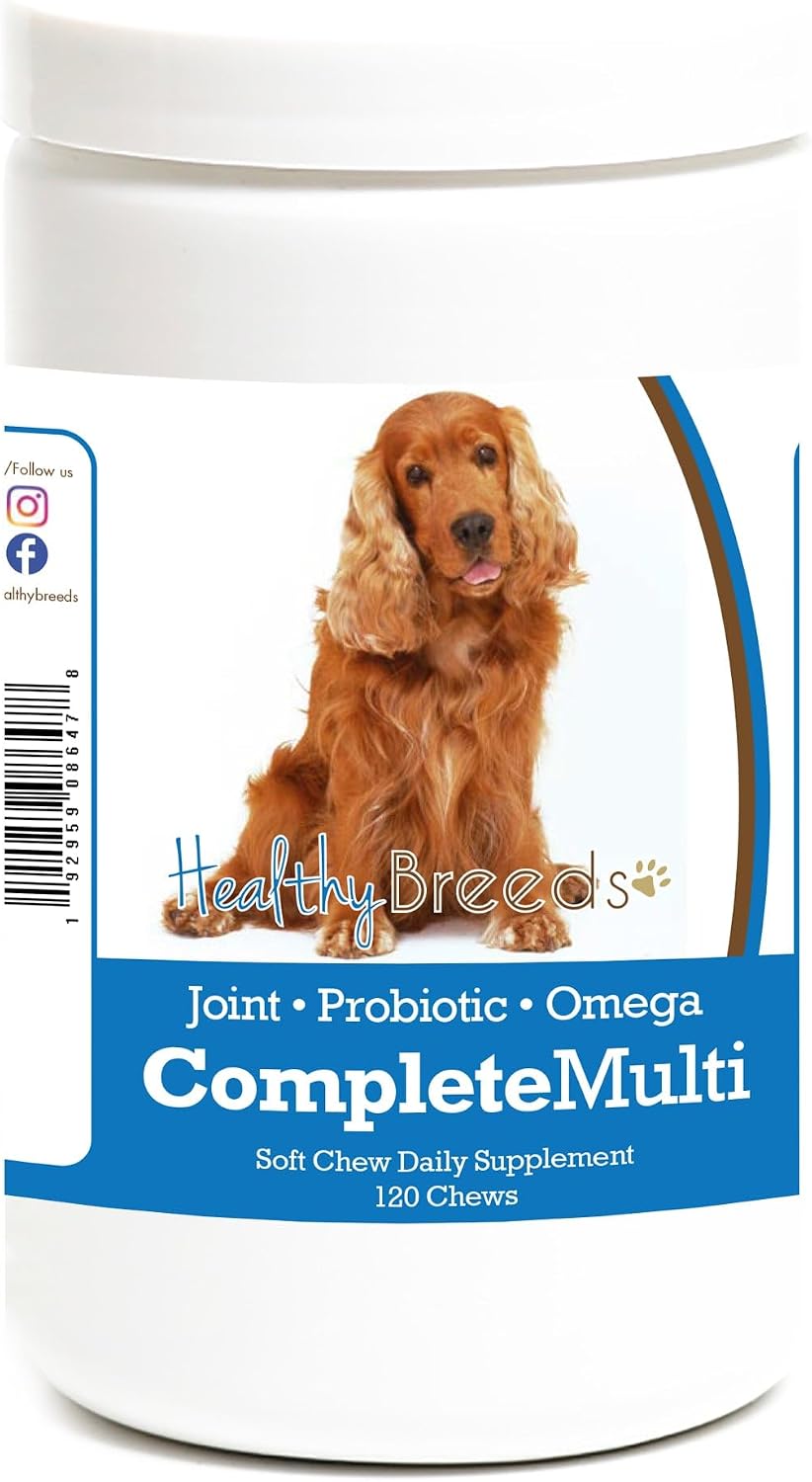 Healthy Breeds Multivitamínico Completo para Perros Cocker Spaniel - 120 Comprimidos Masticables