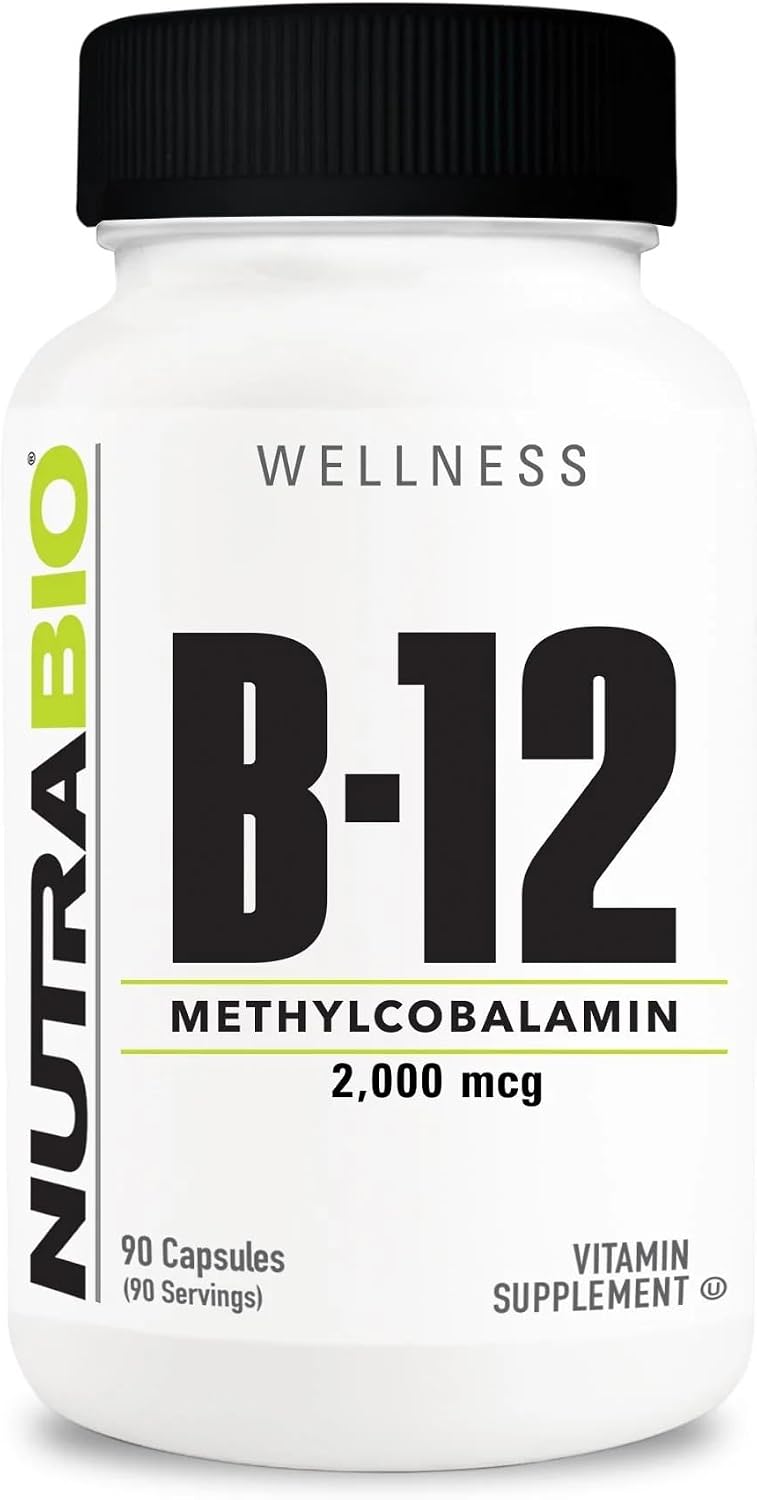NutraBio Methyl B-12 2000mcg – 90 Cápsulas Vegetales