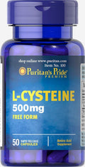 Puritan's Pride L-Cysteine 500 mg - 50 Capsules
