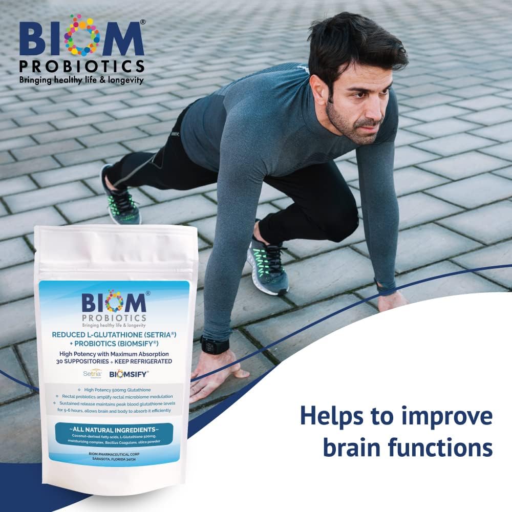 Supositorio de Glutatión Reducido 500mg (Setria) + Probióticos - Alta Potencia y Biodisponibilidad
