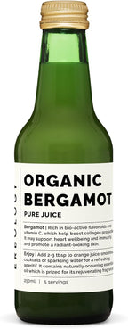 Zumo de Bergamota 100% Orgánico 250ml (Caja de 12) - Rico en Flavonoides Bioactivos - Sin Azúcar Añadido - No GMO