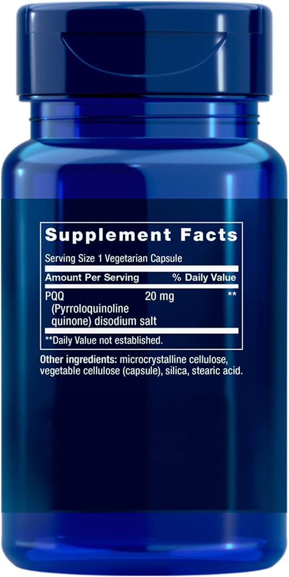 Life Extension PQQ Capsules, Pyrroloquinoline Quinone, 20 mg, 30 Vegetarian Capsules (2-Bottle Pack)