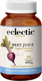 Eclectic Herb - Cápsulas de Jugo de Remolacha Orgánico | Suplemento Natural | 90 Cápsulas | 440 mg