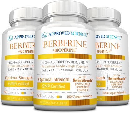 Approved Science Berberina 1000mg - Alta – Alta absorción: La inclusión de BioPerine maximiza la – Image 8