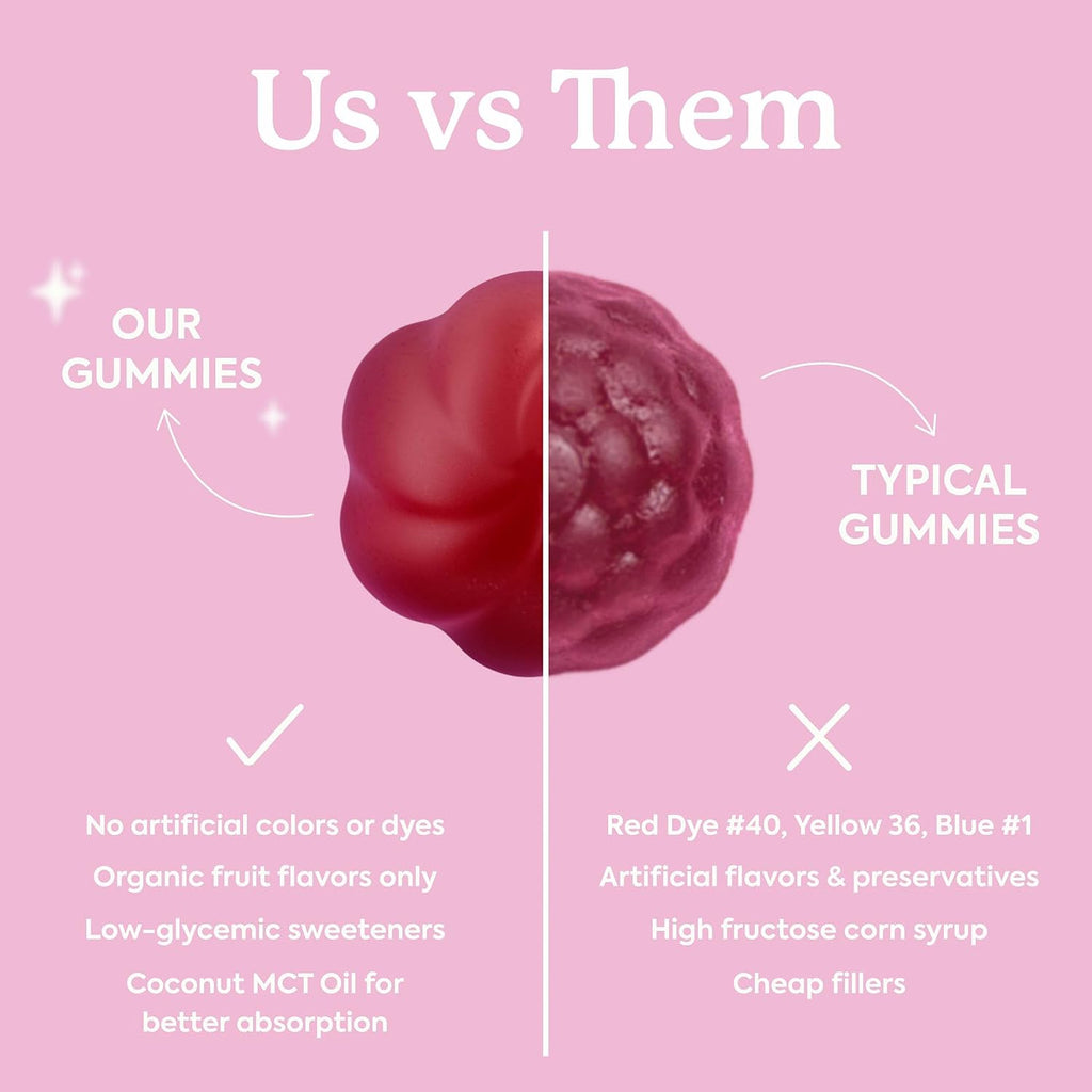 Plant People WonderBeauty Gomitas para Cabello, Piel y Uñas con Seta Tremella, Péptidos de Colágeno, Queratina y Biotina – Sabor Sandía, 60 Gomitas