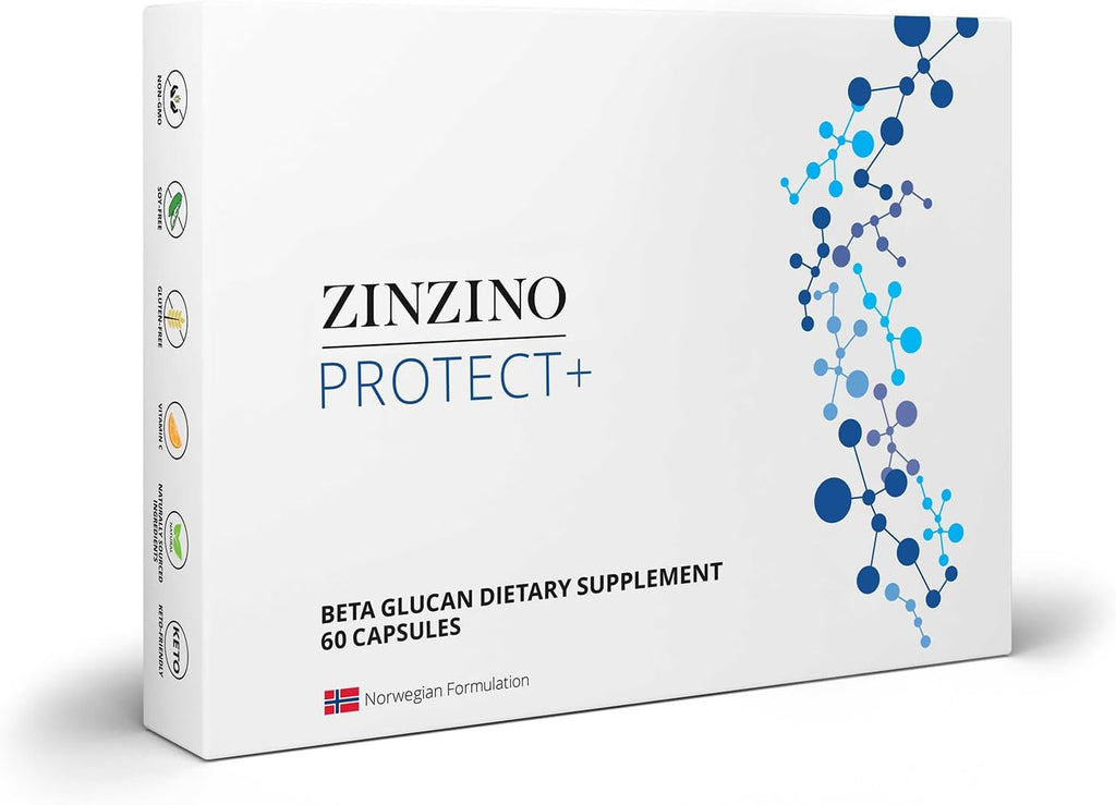 Zinzino Protect+ - Suplemento Inmunológico con Beta-Glucanos, Vitamina C y D3, 60 Cápsulas