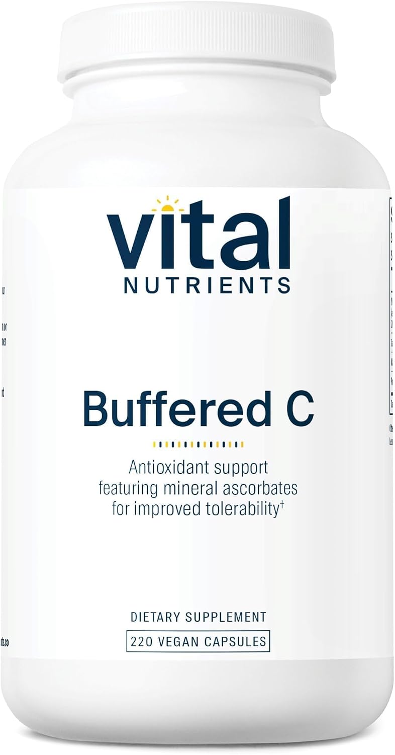 Vital Nutrients Vitamina C Tamponada 500mg - 220 Cápsulas Veganas