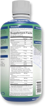 Wellgenix Immune Essentials Complemento Líquido – Saúco, Equinácea, Zinc y Vitamina C – Sabor a Fruta – 946 ml