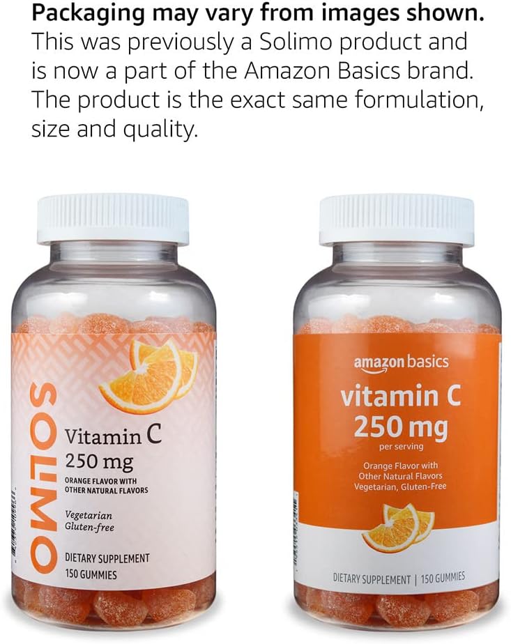 Vitamin C Gummies - Sabor Naranja Ácida - 250 mg - 150 Gominolas