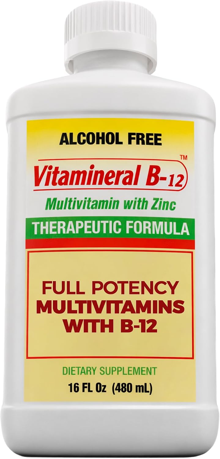 Vitamineral B-12 Líquido Multivitamínico con Zinc y Complejo B – 473 ml
