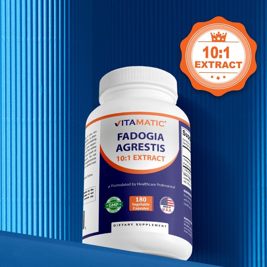 Vitamatic Fadogia Agrestis 10:1 Extract 600 mg 180 Veg Capsules