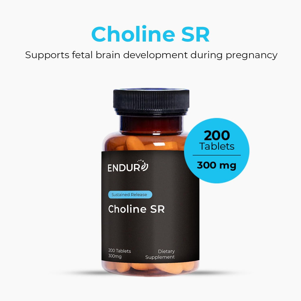 ENDUR Choline L(+) Bitartrate 300 mg Sustained Release - 200 Tablets