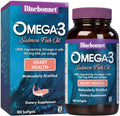 BlueBonnet Omega 3 1000mg Aceite de Salmón Salvaje - EPA DHA - 180 Cápsulas