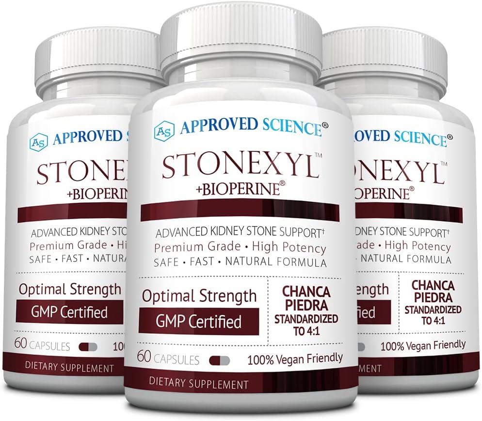 Approved Science Stonexyl - Apoyo Herbal para la Salud Renal - 360 Cápsulas - Chanca Piedra - Alta Absorción - Vegano