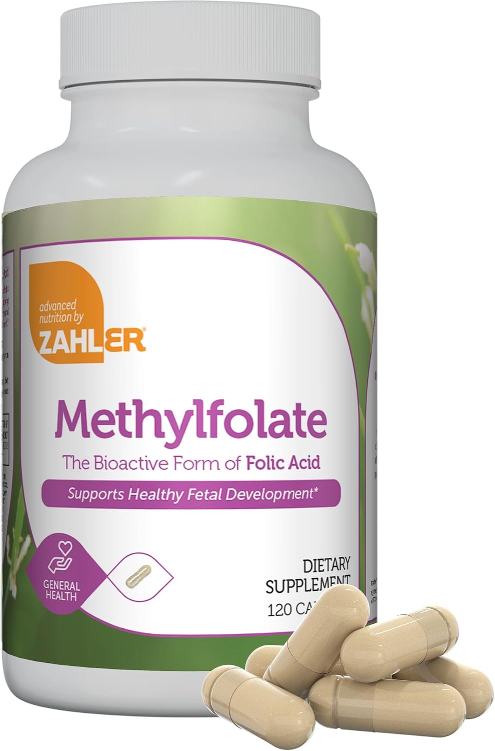 Zahler Methylfolate - Metilfolato 1000 mcg DFE (L-Metilfolato) - 60 Cápsulas