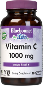 Bluebonnet Vitamin C 1000 mg – 180 Vegetable Capsules