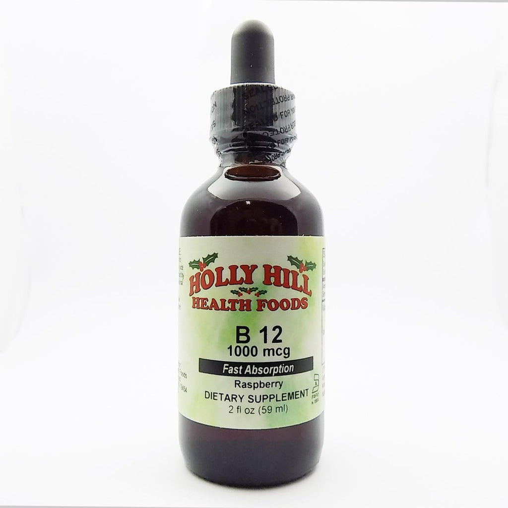 Holly Hill Health Foods - Vitamina B12 1000 mcg de Rápida Absorción - Spray de Frambuesa - 59 ml (2 oz)