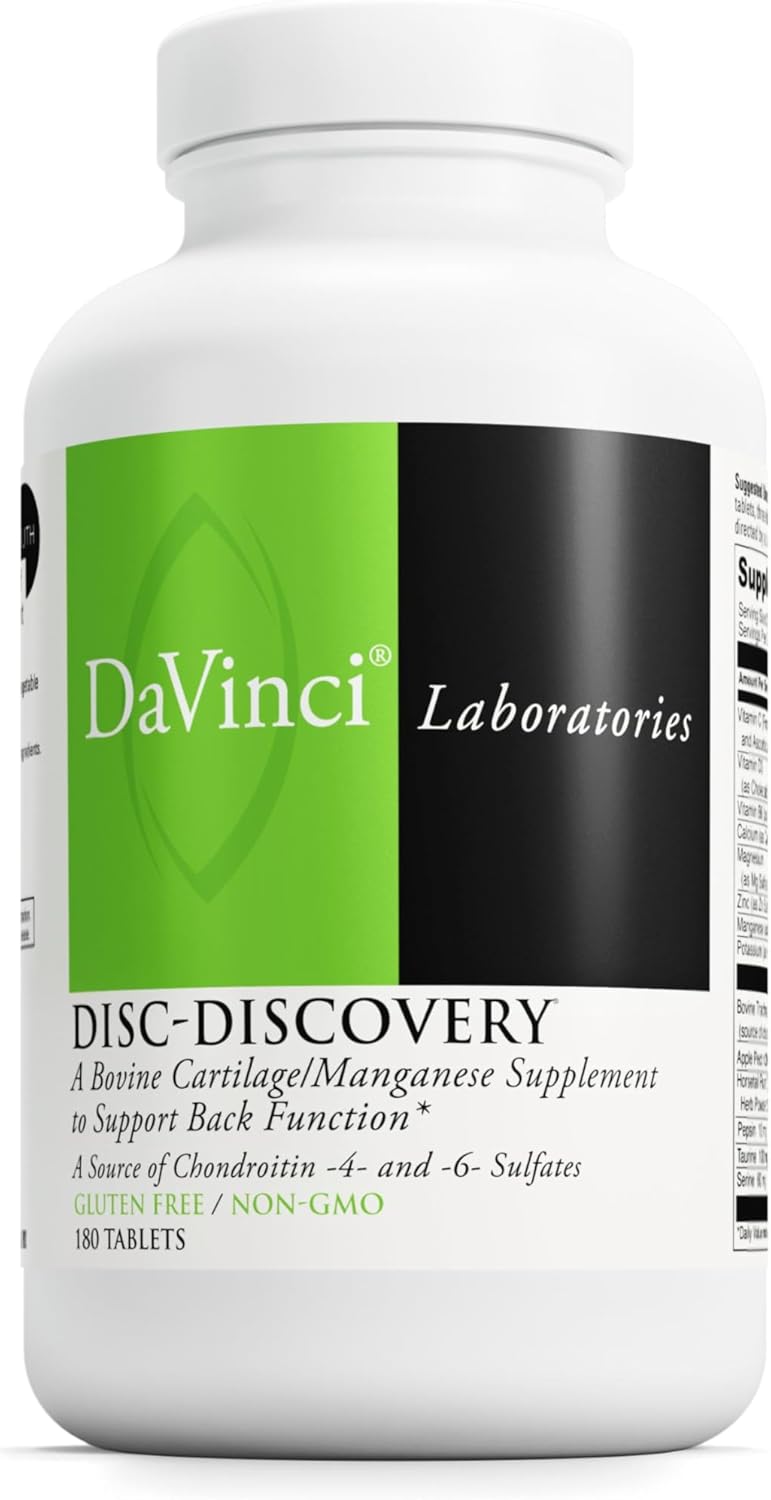 DAVINCI Labs Disc Discovery – 180 Cápsulas – Apoyo para la Salud Espinal y Función de la Espalda