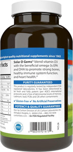 Carlson Solar D Gems - Vitamin D3 2000 IU and Omega-3, 360 Softgels