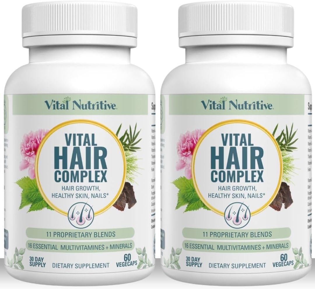 VITAL NUTRITIVE Vital Hair Complex - Biotina y Vitaminas B para Cabello, Piel y Uñas