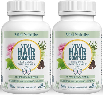 VITAL NUTRITIVE Vital Hair Complex - Biotina – Apoyo capilar: Formulado con folato y ácido fólico, nutrientes que – Image 1