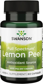 Swanson Full Spectrum Cáscara de Limón 400 mg, 60 Cápsulas