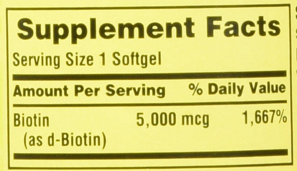 Spring Valley Biotina 5000 mcg, 240 cápsulas blandas