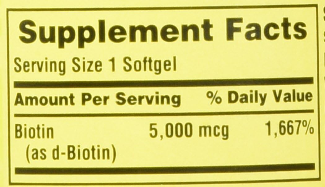 Spring Valley Biotina 5000 mcg, 240 cápsulas blandas