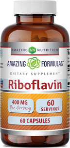 Amazing Formulas Riboflavina 400mg, 120 Cápsulas