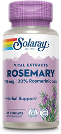 Extracto de Hoja de Romero de Potencia Garantizada - Solaray 275 mg, 45 Cápsulas Vegetales