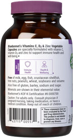 Bluebonnet Nutrition Vitamina C, D3 y Zinc – 100 Cápsulas Vegetales
