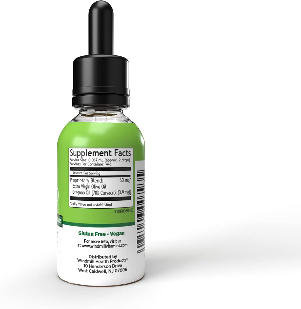 Windmill Aceite de Orégano, Suplemento Herbal, Apoyo Inmunitario y Digestivo, 30 ml