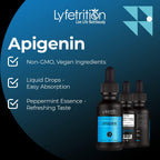Lyfetrition Apigenina 70mg - Suplemento Líquido (118 ml, 220 dosis)