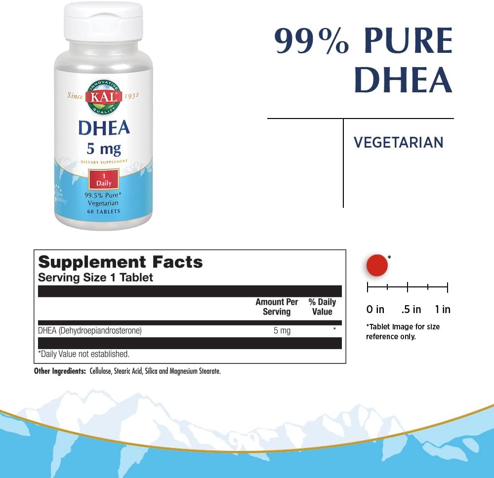 DHEA 5 mg - 60 Comprimidos - Kal