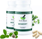 Brain Support para Memoria y Concentración - Complemento con L-Tirosina, Fosfatidilserina, Bacopa Monnieri y Acetil-L-Carnitina, 120 Cápsulas (Pack de 2)